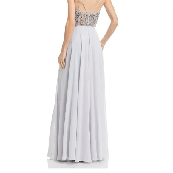 Aqua Womens Lavander-Silver Formal Dress - Picture 2 of 8